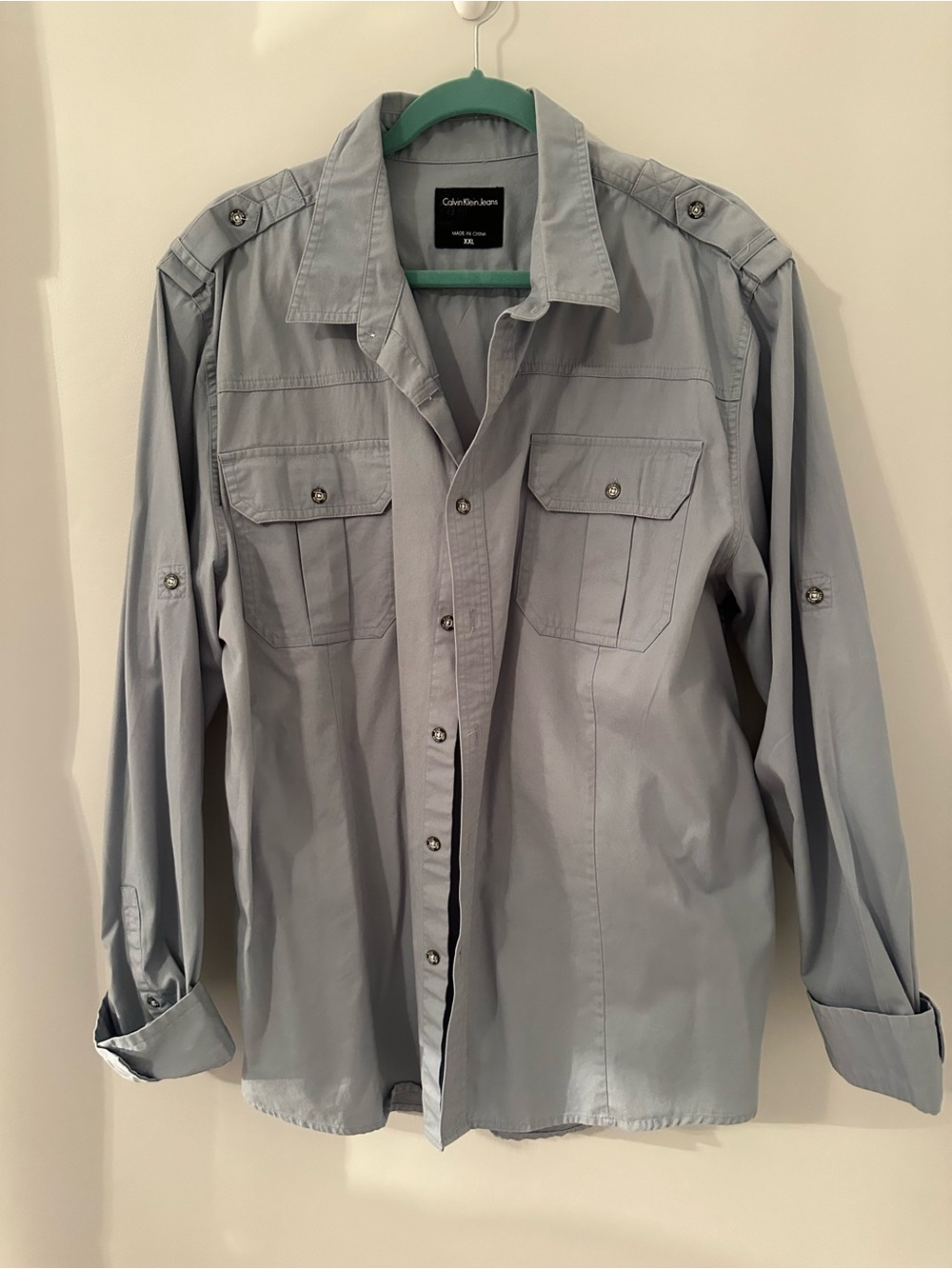 Calvin Klein Jeans Light Blue Utility Button-Down Shirt